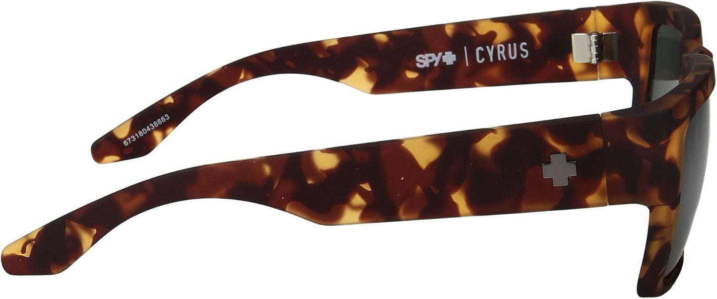 SPY Cyrus Sunglasses Soft Matte Tort with Happy Grey Green Lens 58mm