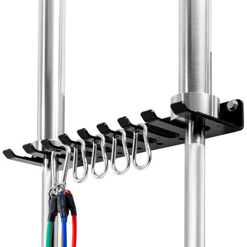 Wall-Mounted Gym Organizer, Resistance Band Storage Rack, Barbell Holder Wall Mount, Dumbbell Storage, Home Gym Accessories Holder (5mm)