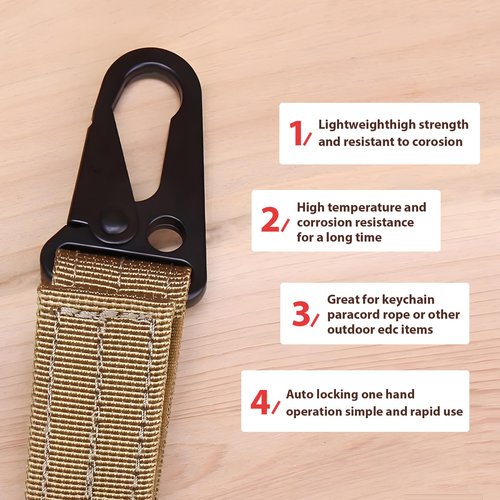 Paracordland-12Pcs Heavy Duty Metal Hooks Sling Clips Professional Tactical Universal Clip for Backpack Paracord Bracelets Necklaces