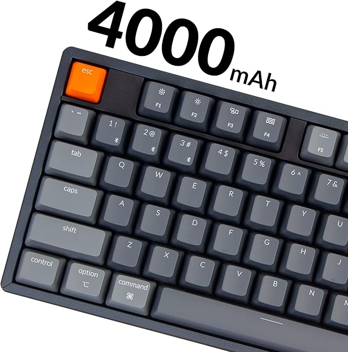 Keychron K10 RGB Full Size Layout Hot-Swappable Mechanical Keyboard for Mac Windows, Multitasking 104-Key Bluetooth Wireless/USB Wired Gaming Keyboard with Keychron K Pro Red Switch Aluminum Frame