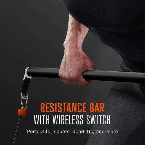 SQUATZ Apollo Board Mini: 150lb Resistance Smart Cable Machine, Functional Trainer for Full Body Workouts, Full Body Strength, Digital Home Gym Equipment with Free App Includes Accessories, Orange