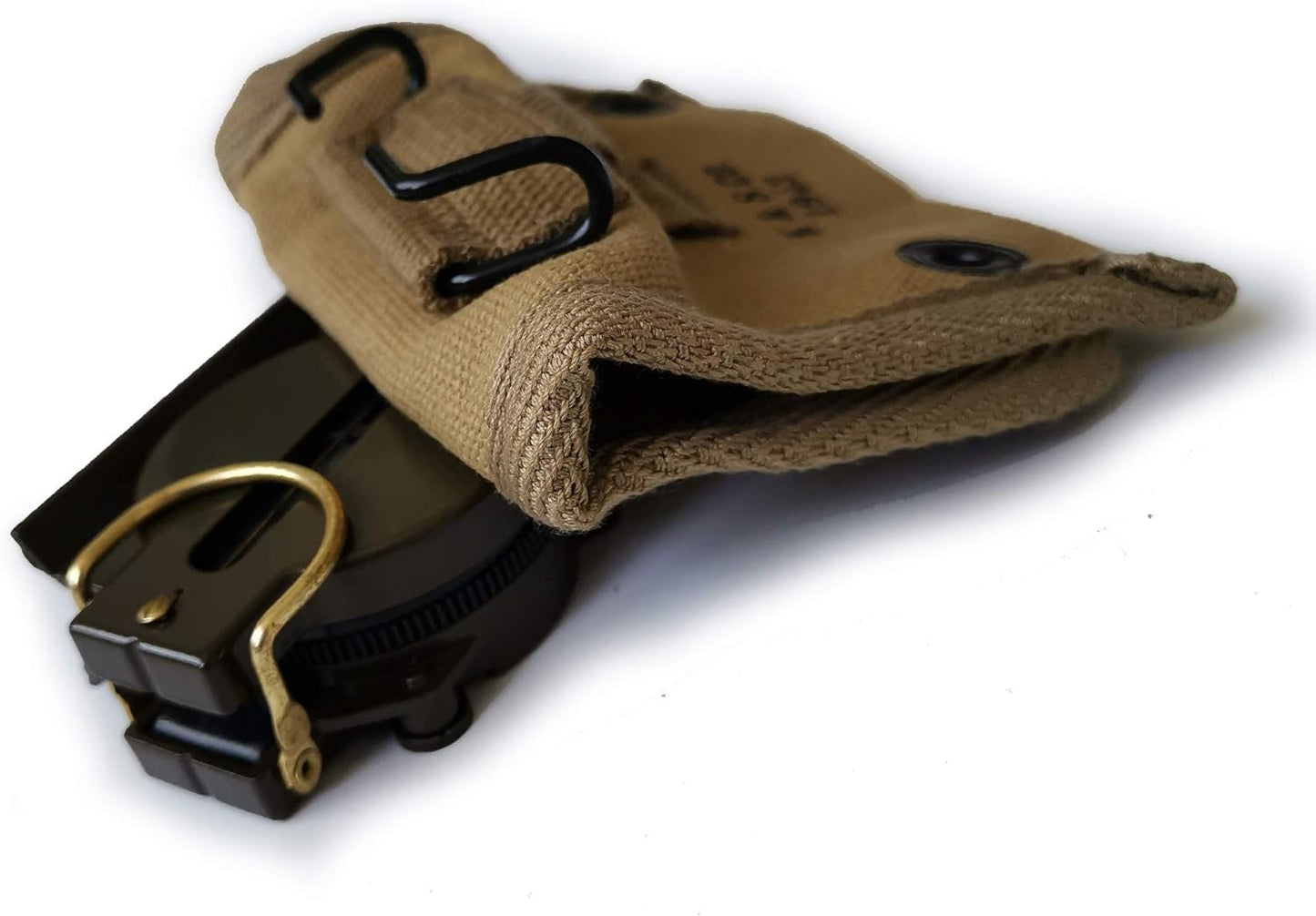 Reproduction WW2 US Compass Pouch Bag with Modern Compass