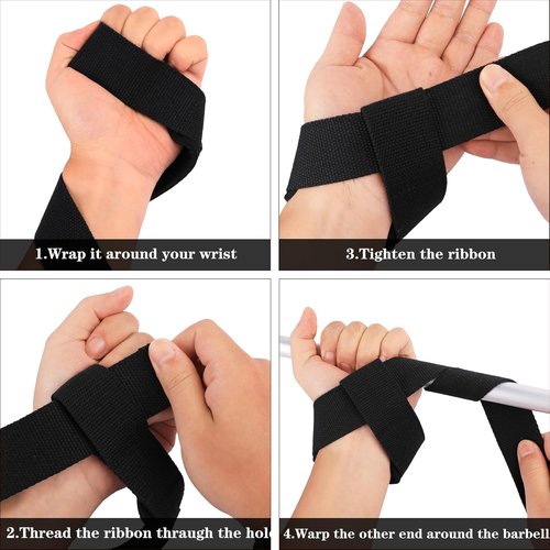 YZKEC Lifting Straps & Wrist Wraps (Bundle) Green+Green