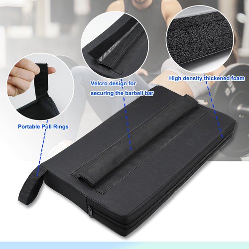 Lights Mountain Square Hip-Thrust Pad Protective Extra Thick Foam pad for Barbell Weightlifting Hip Thrusts and Glute Bridges Workouts Home Gym Equipment