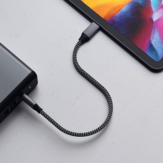 Satechi USB C to USB C Cable, USB4 Cable with 100W Power Delivery, up to 8K at 60Hz, 40Gbps Data Transfer, for MacBook, iPhone 16/15, iPad and More - 10in/25cm