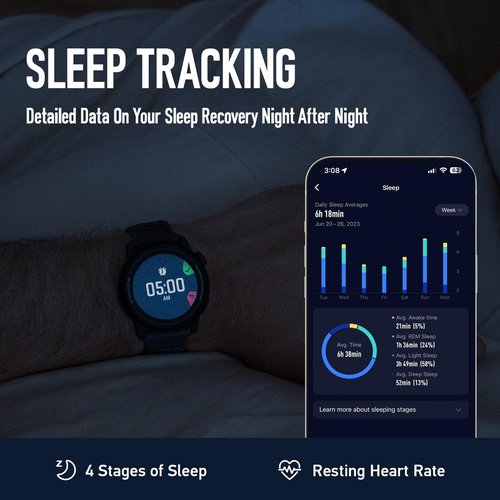 COROS PACE 3 GPS Sport Watch –Lightweight, Comfortable Running Watch, 17-Day Battery Life, Accurate GPS, Heart Rate Monitor, Navigation, Sleep Tracking, Training Plan, Run, Bike, and Ski-Chalk Nylon
