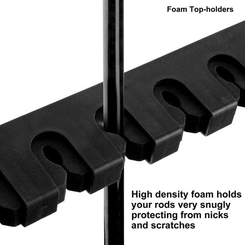 Lemecima 2 Pairs Fishing Rod Holders Horizontal Rod Rack, Fishing Pole Holders for Garage, Wall, Ceiling Rod Stand