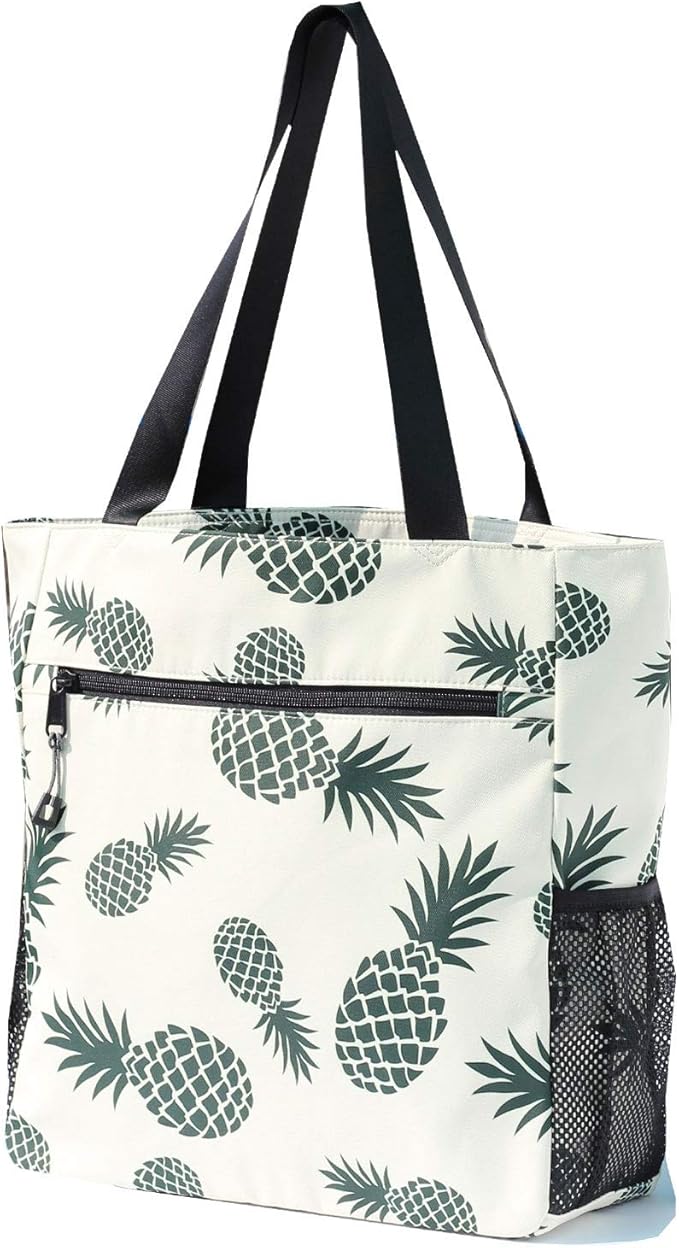ESVAN Original Floral Water Resistant Large Tote Bag Shoulder Bag for Gym Beach Travel Daily Bags Upgraded