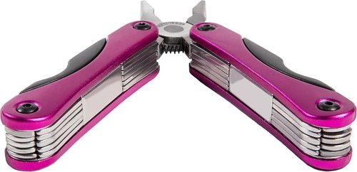 14-In-1 Multi-Tool, Pink | Aluminum Body with Versatile Stainless Steel Tools, Perfect for DIY, Home, Camping, Everyday Life