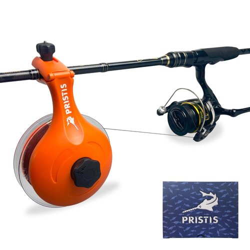 Pristis Fishing Line Winder, Reel Spooler with Unwinding System, Spool Holder with Handhold & Clamps, Anti-Twist Spooling Station, Adjustable Versatile Accessories for Baitcasting and Spinning Reel
