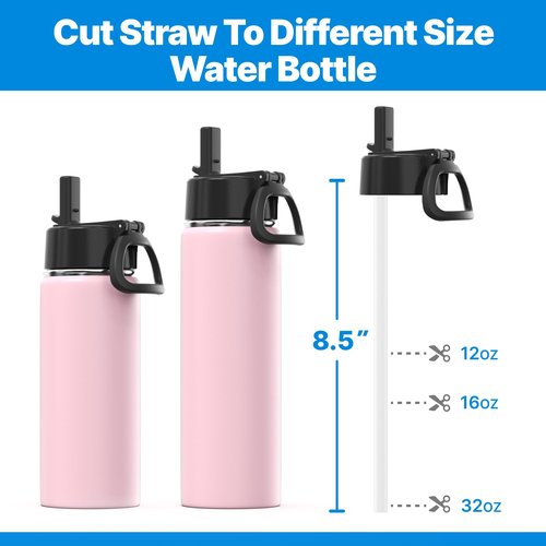 Bluwing Straw Lid for Hydro Flask Wide Mouth 12-64oz, Replacement Lid With Straw for Hydroflask, Iron Flask, Thermoflask, koodee Wide Mouth Bottles