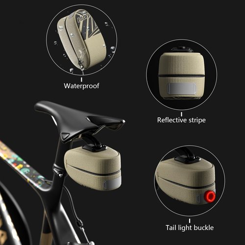 Sparkle Tmax Bike Bicycle Triangle Bag Bike Bag Bicycle Front Frame Bag Bike Accessories Pouch Waterproof Bike Bicycle Frame Front Tube Pouch Bag Bike Storage Bag (Desert)