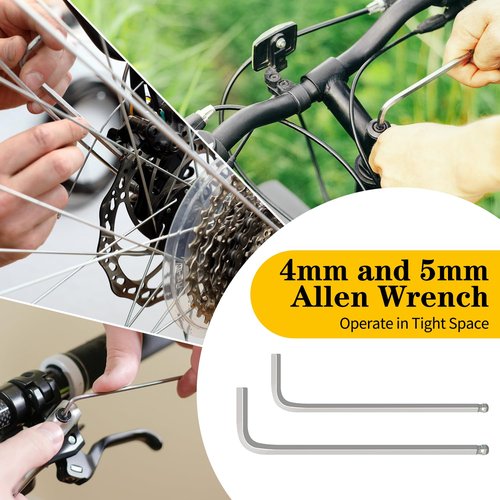 Bike Repair Kit, Bicycle Repair Bag With Tire Pump, Bike Tool Kit for Camping Cycling, 16-in-1 Bike Multitool, Bicycle Tire Repair Kit, 4mm and 5mm Allen Wrenches, Used for Mountain Bike and Road Bike