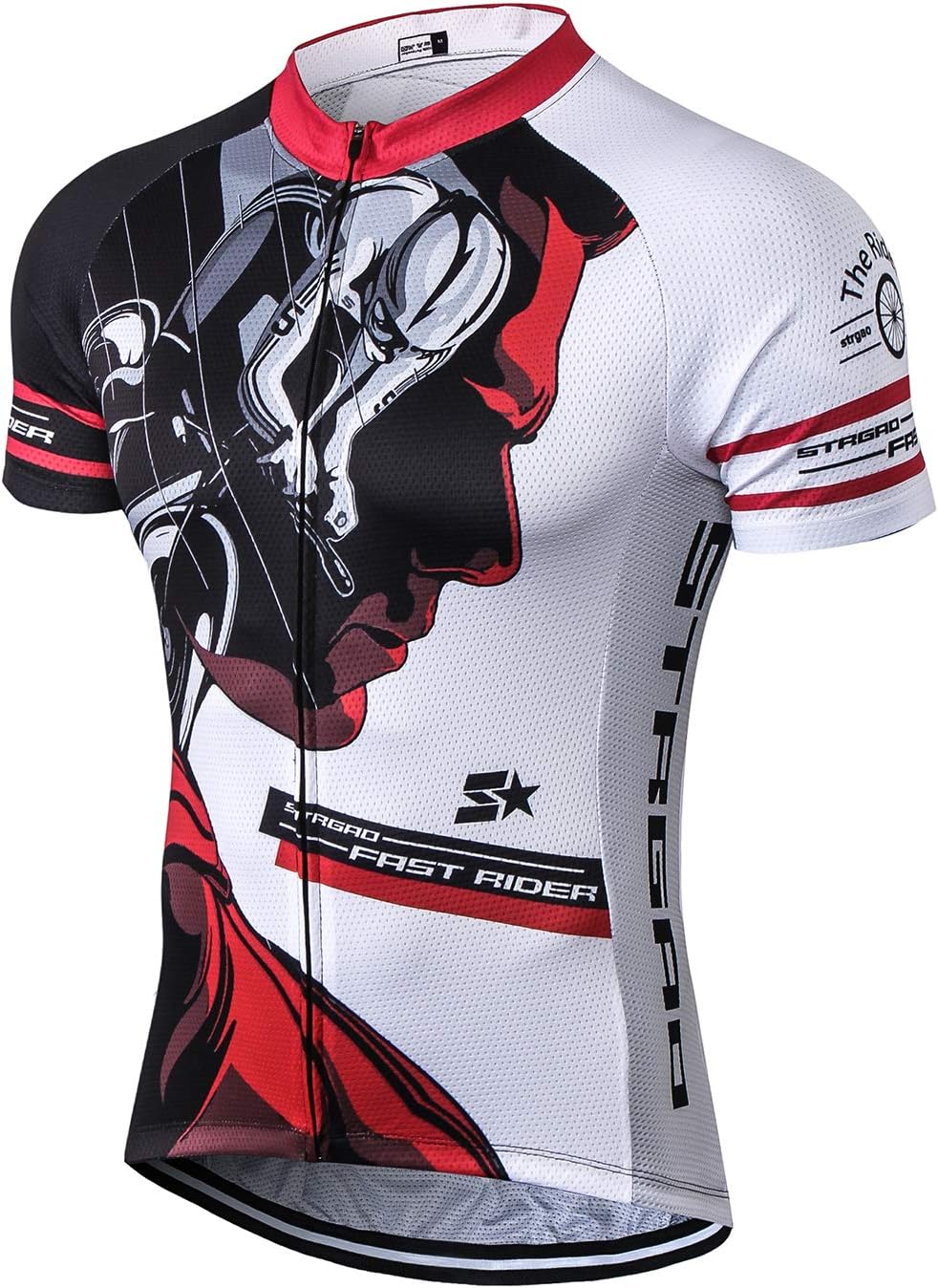 Strgao Men's Cycling Jersey Bike Short Sleeve Shirt
