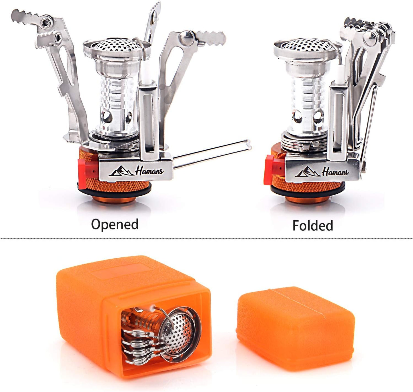 Ultralight Portable Outdoor Backpacking Stove Camping Stoves Gas Stoves with Piezo Ignition (Only Stove)