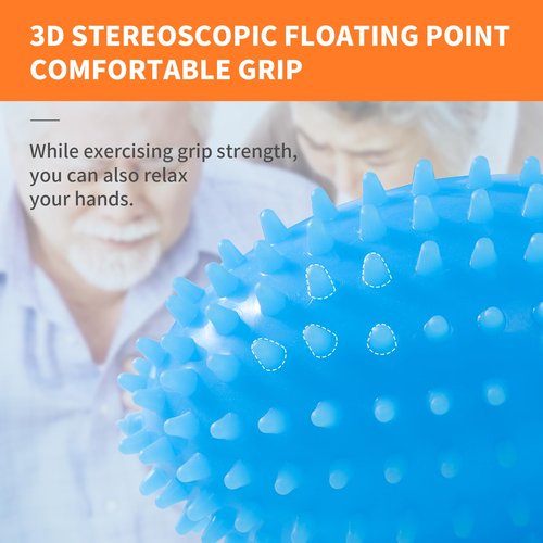 HEINALOUS Hand Grip Strengthener, Finger Exerciser Training Ball, Exercise Handball, Finger and Wrist Physical Therapy, Blue (Blue-CWQ)