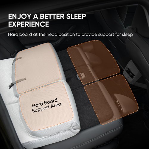 AKwing Tesla Model Y Camping Mattress, Slow-Rebound Memory Foam Mattress for Tesla Model Y, Mid-Large SUV Sleeping Pad with Single/Double Mode, 4 Seasons Use