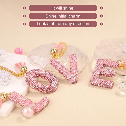 lasuroa Letter Charms for Tumblers with Handle, Glitter Cup Letter Charm Name ID Initial Letter Charm Cute Letter Charm for Stanley Cup (Letter D)
