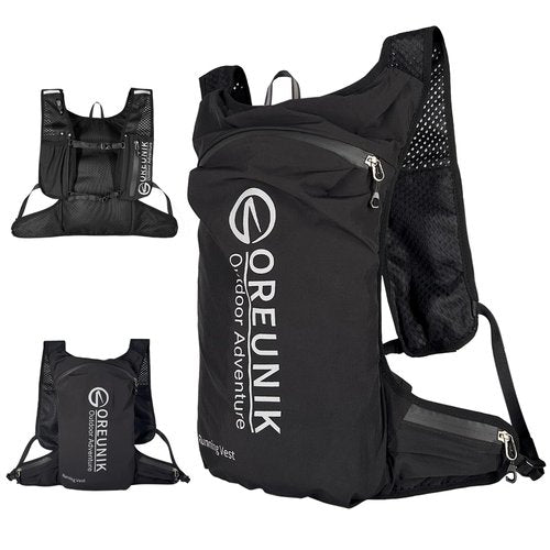 Oreunik Running Vest,7L Lightweight Hydration Vest ,Adjustable Running Hydration Backpack with Phone Holder ,Reflective Run Bag for Women Men for Hiking Trail Runners Cycling Race Marathon(Black)