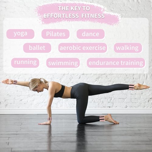 Ankle Weights for Women Men,Adjustable Wrist Arm Leg Weights Set for Home Gym Workout,Pilate,Yoga,Running,Walking, Pool Exercise,Barre,Weighted Bracelet,Set of 2 (1lb Each) (Flesh Pink)