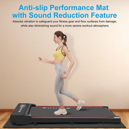 GUMWIG Home Gym Mat to Protect Carpet, Concrete, and Hardwood Floors, Waterproof Non Slip Exercise Equipment Matt for Workout Training Yoga, Treadmill Walking Pad, Stationary Bike, Rower, Elliptical
