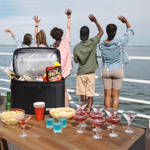Soft Cooler Bag 15 Cans, Insulated Leak Proof Cooler with Waterproof Zipper, Portable Cooler Bag for Man/Women, Collapsible Lunch Bag for Day Trip,Picnic,Camping,Beach