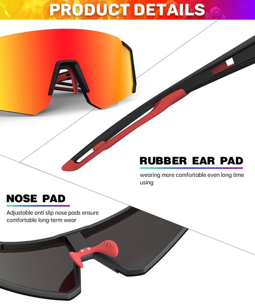 OUTDOORKING Polarized Sunglasses for Men and Women, Windproof and Lightweight UV400 Protection Sunglasses Designed for Cycling, Fishing, and Rock Climbing