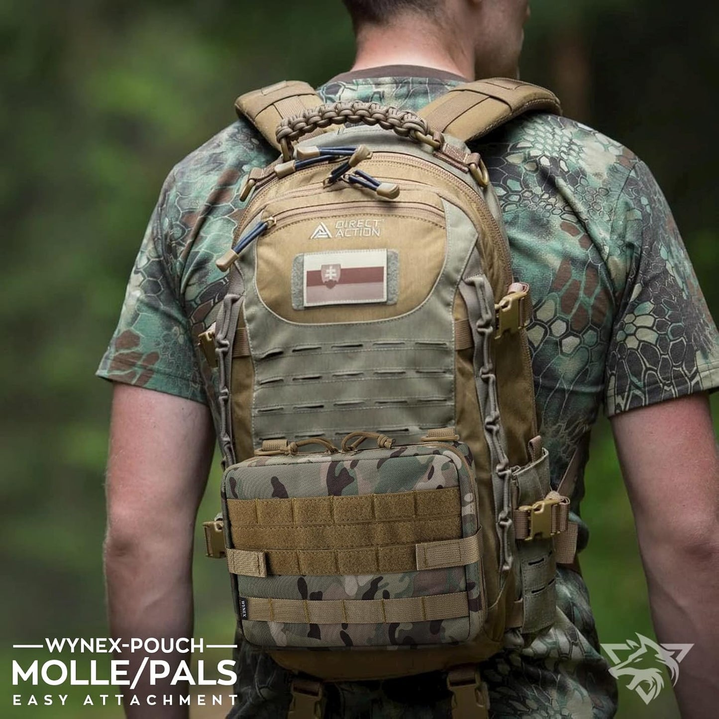WYNEX Tactical Admin Molle Pouch, Medical EDC EMT Utility Bag Shell Design Attachment Pouches 1000D Nylon Hiking Belt Bags