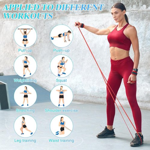Resistance Bands, Pull Up Assist Band, Natural Latex Rubber for Workout Body Stretch Powerlifting Band Fitness Sport Training for Home Gym