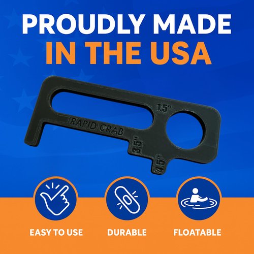 Crab Measurement Tool for Blue Crabs & Clams | NJ Regulation 3.5" Soft Shell, 4.5" Hard Shell | Floating Crab Gauge with Handle | 1.5" Clam Hole | Crabbing Gear & Supplies, Crab Fishing