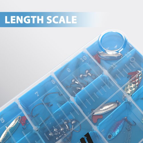 Goloni Fishing Tackle Box,Plastic Clear Fishing Storage Organizer Box With Removable Dividers,3600 Tackle Trays,Storage Lure Box for Lures 4 Pack