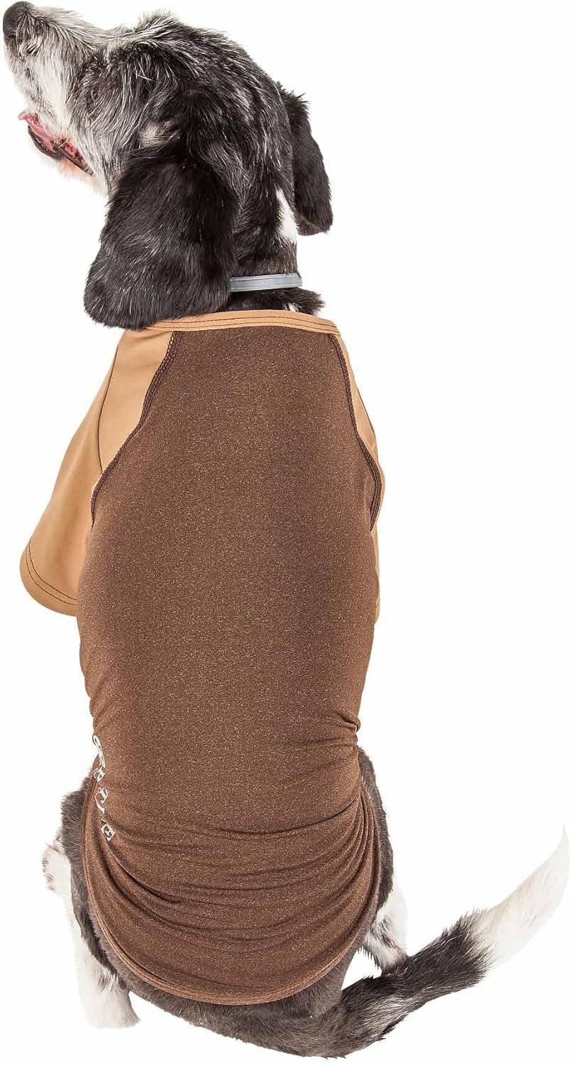 Pet Life ® Active 'Hybreed' 4-Way Stretch Two-Toned Performance Dog T-Shirt X-Large