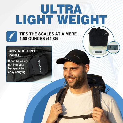 TOP-EX XL XXL Oversized Men Waterproof Beige Running Hydro Cooling Hat Detachable UV Sun Protection Neck Drape Baseball Cap for Large Heads