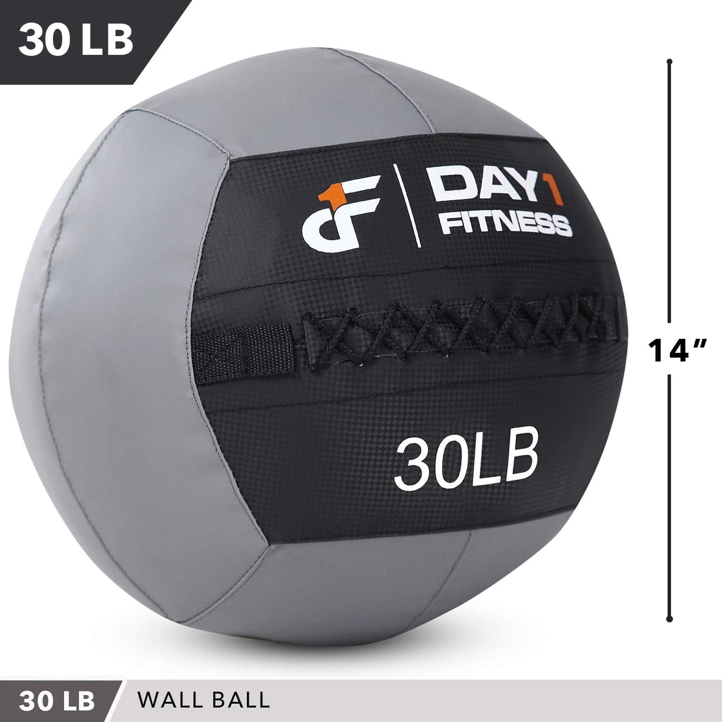 Soft Wall Medicine Ball 30 Pounds - Exercise,Rehab, Core Strength, Large Durable Balls for TRX, Floor Exercises, Stretching