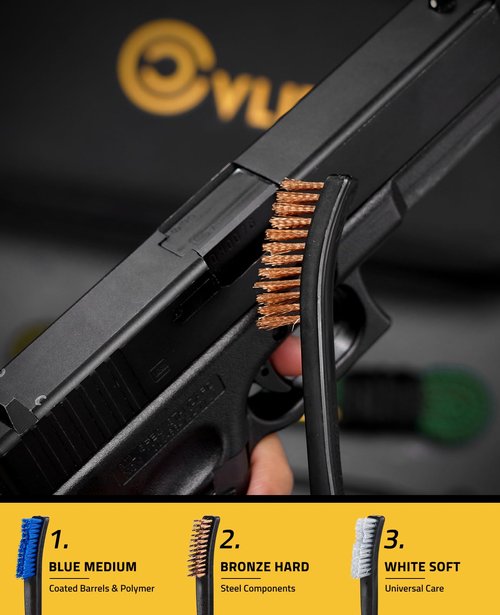 CVLIFE Gun Cleaning Kit for 9mm .223/5.56mm 12GA .38 & .357 Cal, Gun Cleaning Supplies with Bore Cleaner, Gun Cleaning Mat, Patches, Swabs, Gun Brushes, Cleaning Pick, Oil Bottle