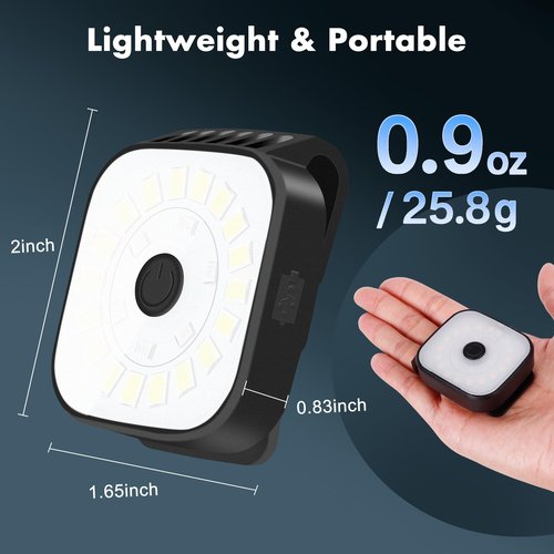 redaica 2 Pack Running Lights for Runners - Rechargeable Clip on Flashlight,Dog Mini Flashlights for Night Walking,4 Modes LED Running Light,Safety Light Hiking Camping Gear for Jogging,Fishing,Biking