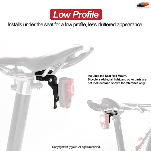 Cygolite Hotshot Pro 200 Lumen Bike Tail Light Bundle with Saddle Rail Mount