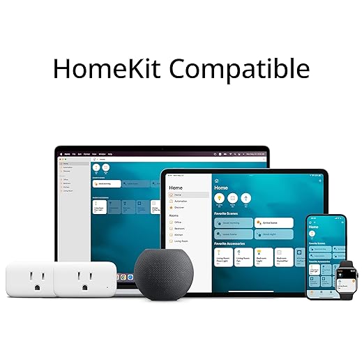 【2025 New】 SwitchBot HomeKit Smart Plug Mini 15A, No Hub Required, Energy Monitor, WiFi(2.4G Only) Outlet Works with Apple HomeKit, Alexa, Google Home, App Remote Control & Timer Function(1 Pack)