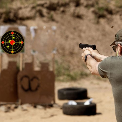 LikeLety 10 Pack 12x12 Inch Splatter Adhesive Targets Stickers for Outdoor Indoor Shooting Practice