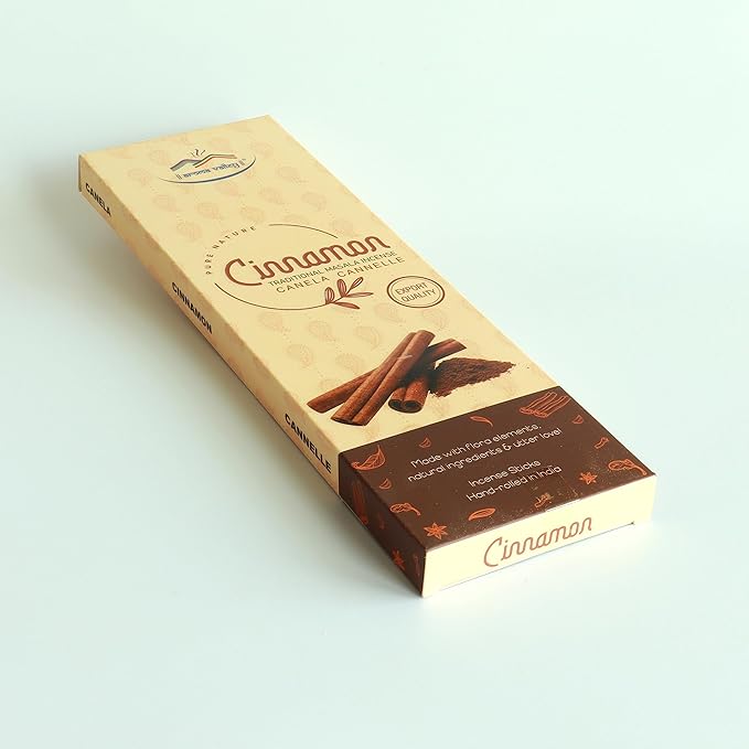 Cinnamon Incense Sticks - Traditional Handcrafted Masala Incense - 42 to 50 Sticks Approx.