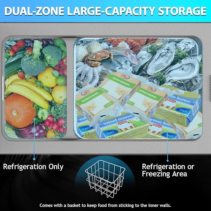 Alpicool NCF45 Portable Fridge Freezer,12 Volt Car Refrigerator, 42 Quart (40 Liter) Fast Cooling 12V Car Fridge -4℉~68℉,for Outdoor, Camping, RV, Truck