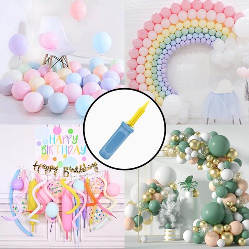 WARMGBOXCO Balloon Hand Pump,Balloon Pump Hand Two-Way Dual Action,Air Pump for Balloons for Birthday Party Decorations, Portable Hand Pump for Balloons. (Pack of 2)