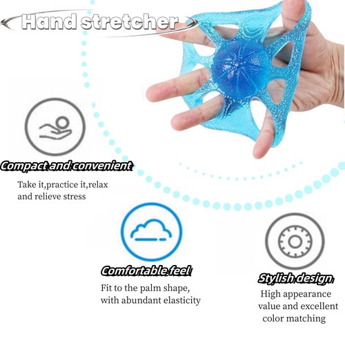 DEEYOTA finger exerciser & hand strengthener rehab,exercise squeeze ball for hands,Hand strength trainer is used for physical therapy,elderly people,and hand weakness(2 Pcs)