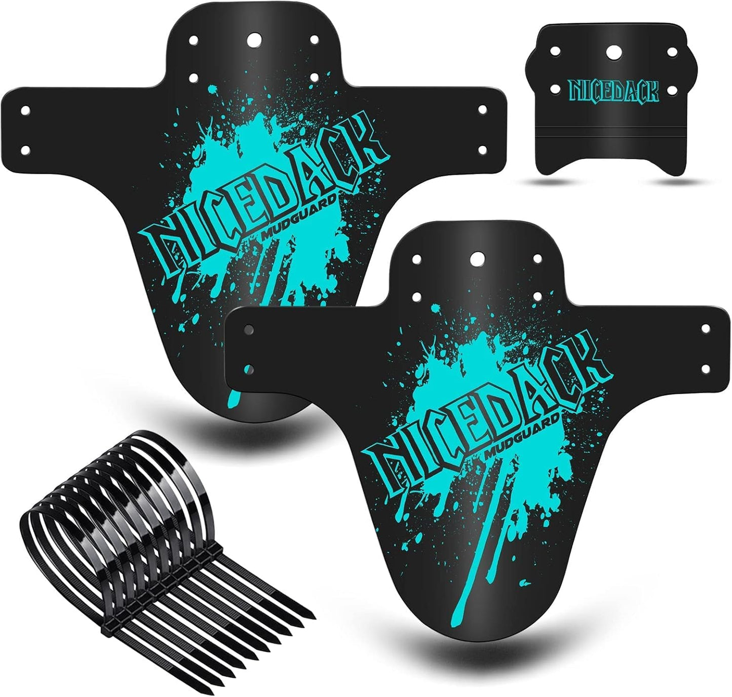 NICEDACK Bike Fender, Adjustable MTB Mud Guard, Front and Rear Compatible Mudguards, Fits 650B 20" 26" 27.5" 29 inch Fat Tire Bikes and All Disc Brake Bicycles