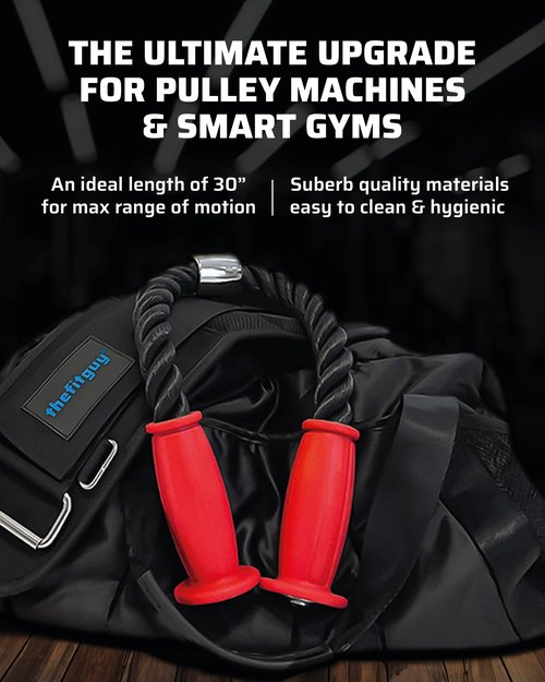 THEFITGUY Ultimate Belt for Belt Squats & Ergonomic Grip Tricep Rope | Ultimate Combination for Stronger grip & muscle activation