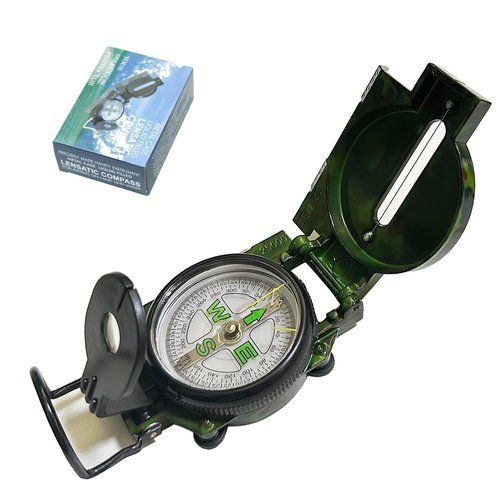Military Compass, JYEASTZ Compass Military Grade for Hiking Survival, Waterproof Durable Boy Scout Compass Lensatic Compasses Multifunctional Outdoor Compass for Hunting Camping (Camouflage)