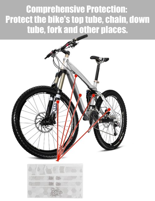 Bike Frame Protection Tape,Bike Frame Protector Stickerthickened Fade Resistant Decorative Pvc Bike Frame Tape,Bike Wrap for Mountain Road Bikes (Skull Snake)