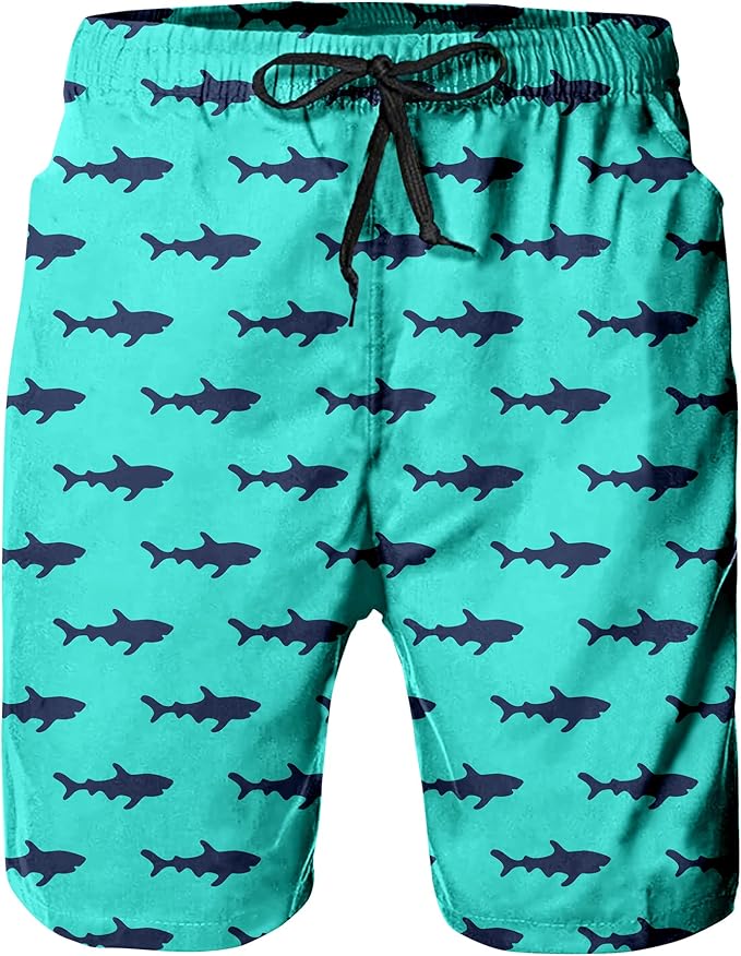Mens Swim Trunks Quick Dry Board Shorts with Mesh Lining, Breathable Surf Beach Shorts Swimwear Bathing Suits