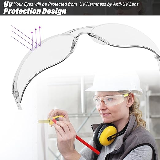 30 Pack Clear Safety Glasses with ANSI Z87.1 Scratch Resistant Eyewear for Women Man Lab Goggles Eye Protection