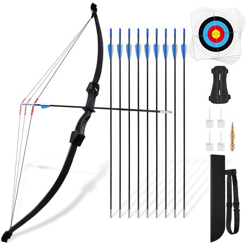 DAUPAN Bow and Arrow for Kids 8-12 10-12 12-14, 45" Youth Archery Set, Bow and Arrows Set for Adults & Teens - Beginner Longbow Toy for Indoor & Outdoor Practice